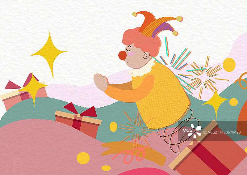 愚人节小丑插画图片素材