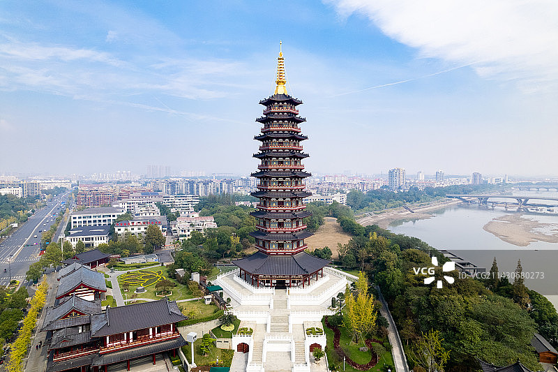 金华古城古子城和万佛塔图片素材