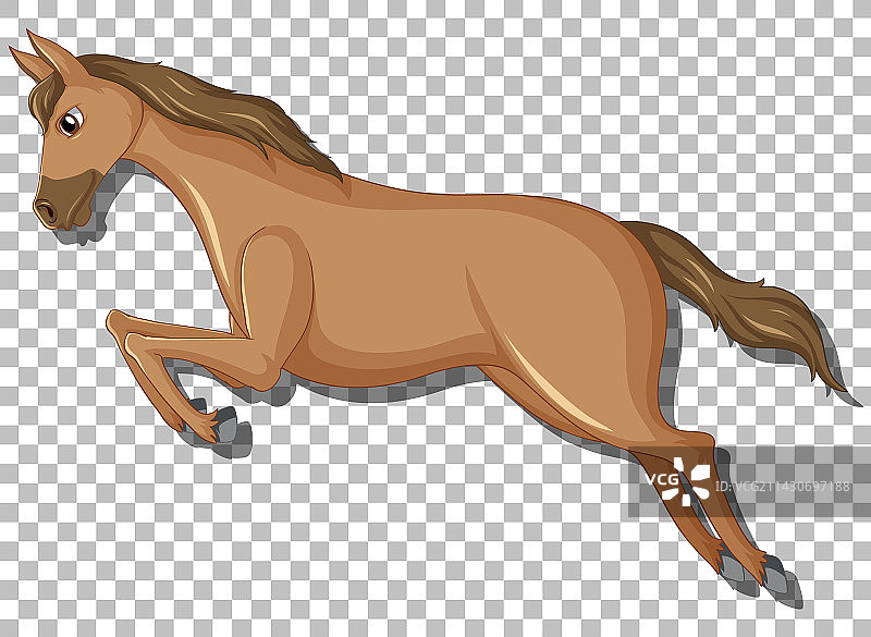 棕色马卡通形象图片素材