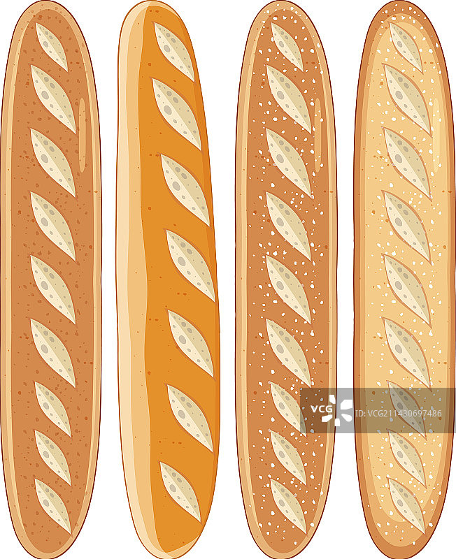 美味法棍面包系列图片素材