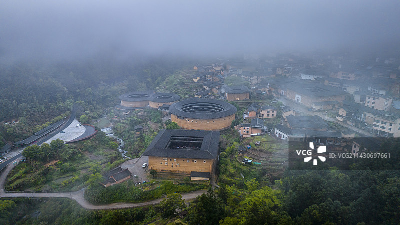 福建永定初溪土楼图片素材