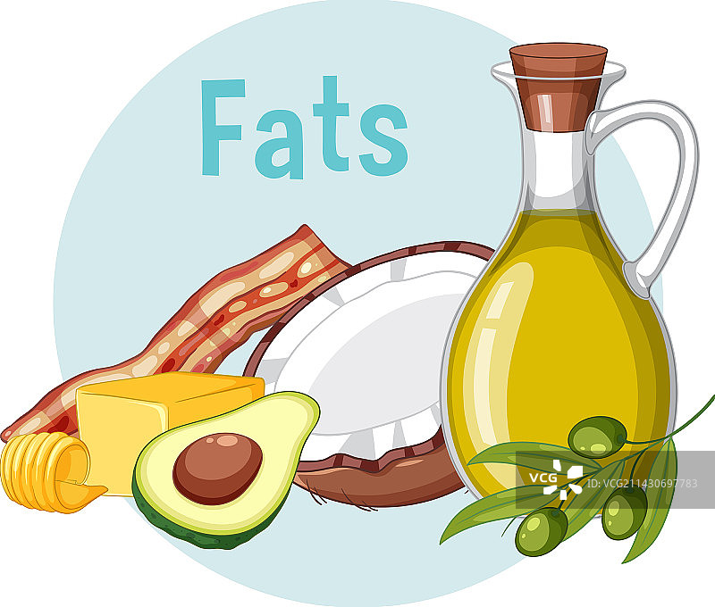 多种高脂肪食物图片素材