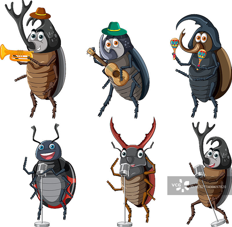 甲壳虫卡通角色合集图片素材