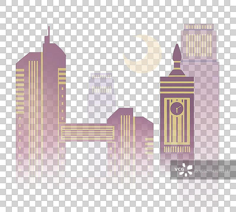 长沙广播电视台城市地标建筑剪影图片素材