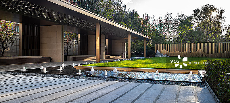 别墅庭院园林图片素材