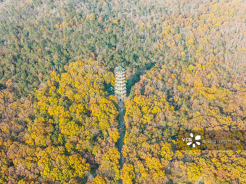 南京中山陵灵谷寺航拍图片素材