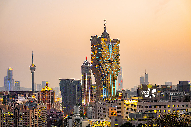 澳门新葡京夜景图片素材