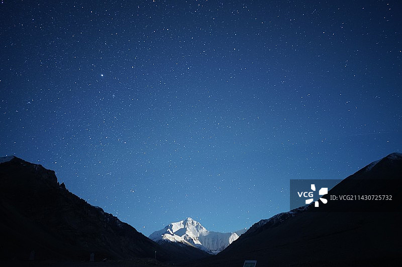 珠穆朗玛峰星空图片素材