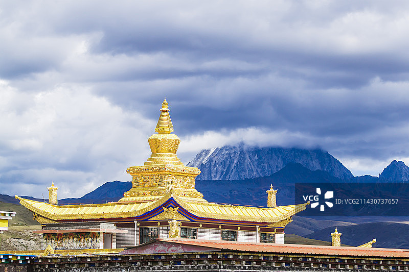 塔公寺&塔公草原图片素材