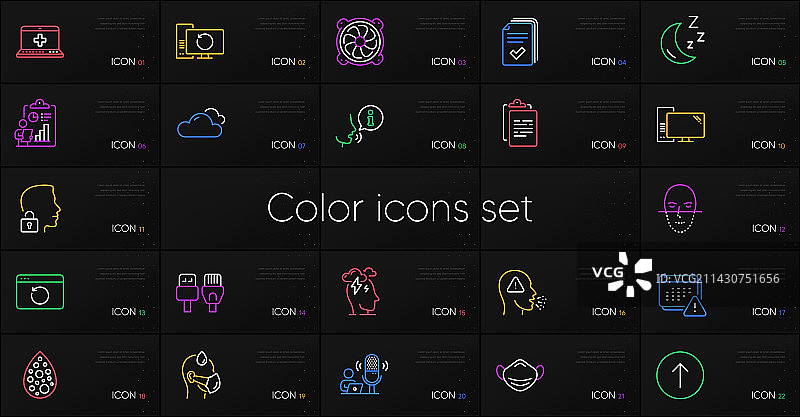 面部识别解锁系统和操作演示图片素材