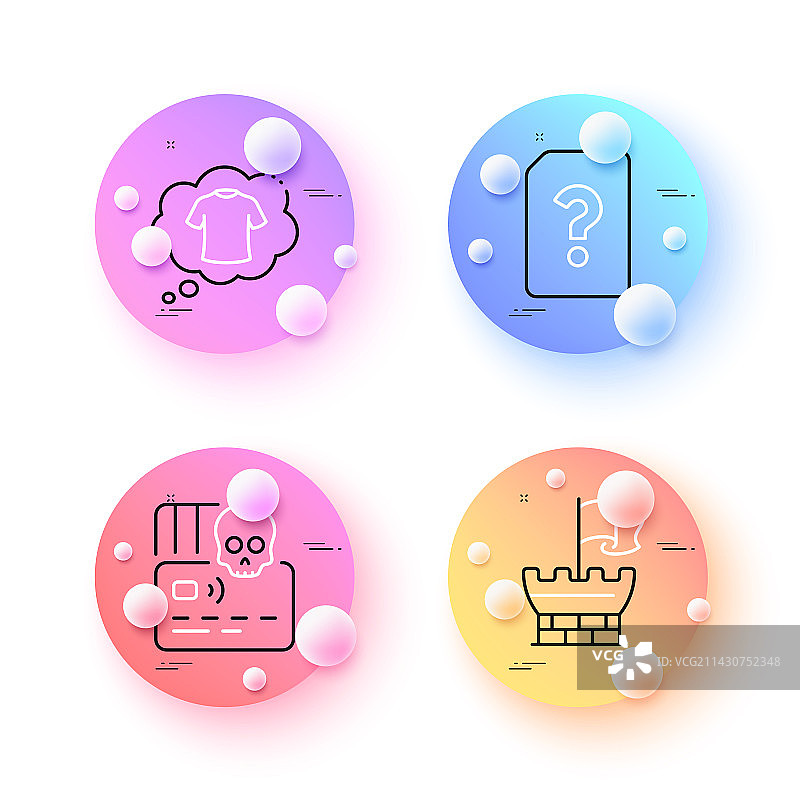 T恤和网络攻击极简概念设计图片素材