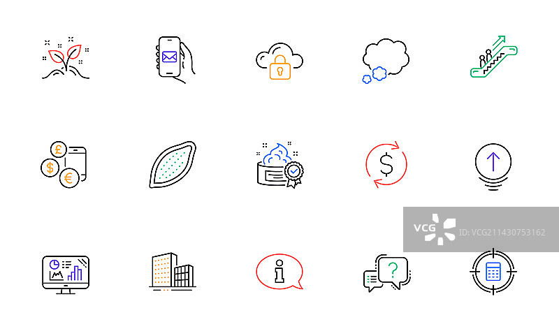 向上滑动云保护和信息线图片素材