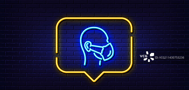 医用口罩线条图标，安全呼吸图片素材