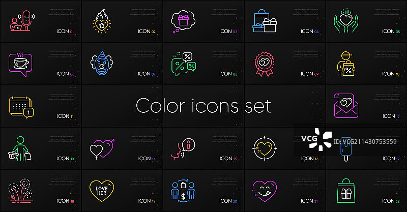 购物烟花和购物线稿图标图片素材