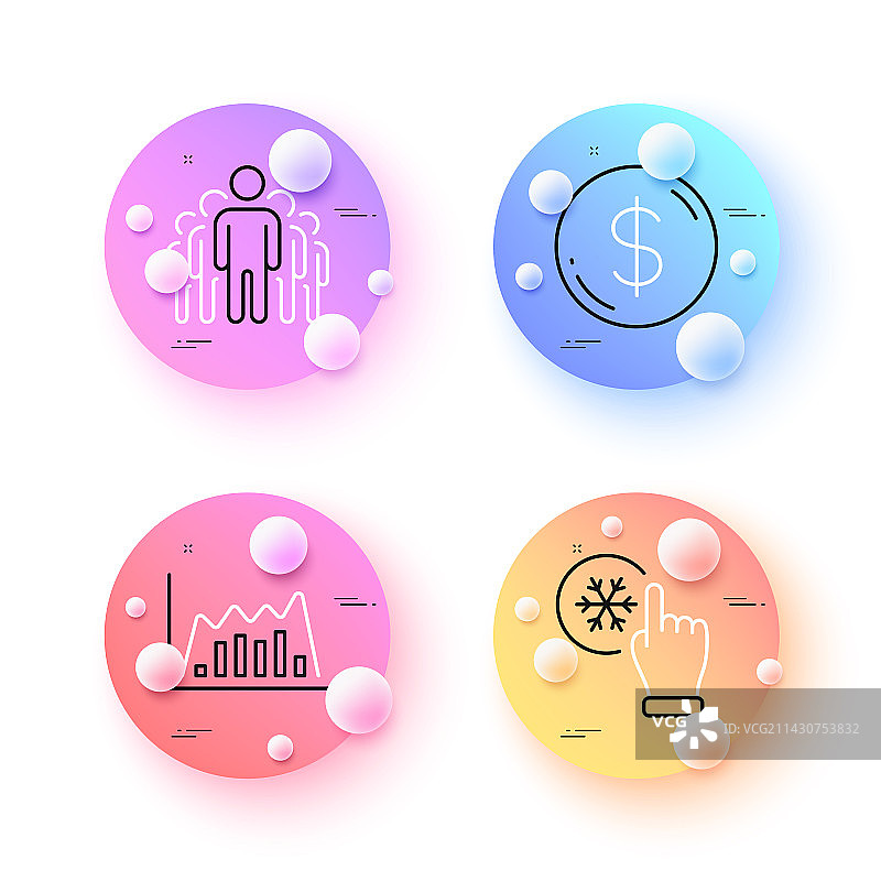 冻结点击信息图表和群组图片素材