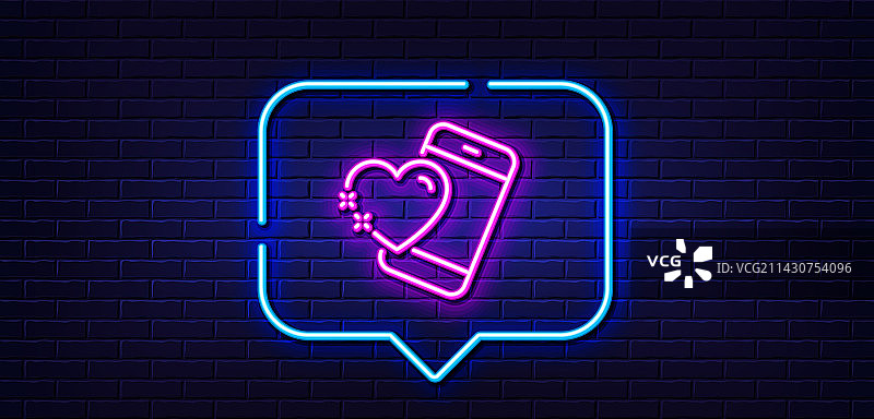 带有电话标志的爱心，爱心情感符号图片素材