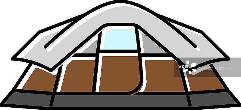 活动帐篷度假彩色图标图片素材