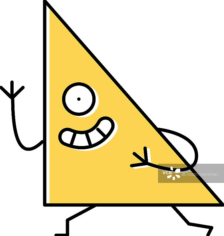 三角形几何形状人物彩色图标图片素材