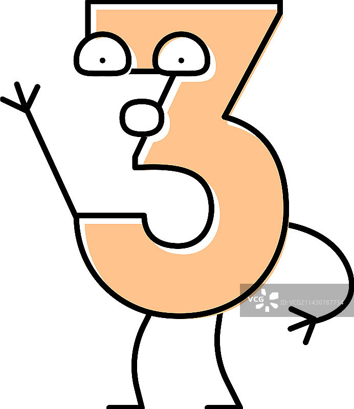 三个数字字符彩色图标图片素材