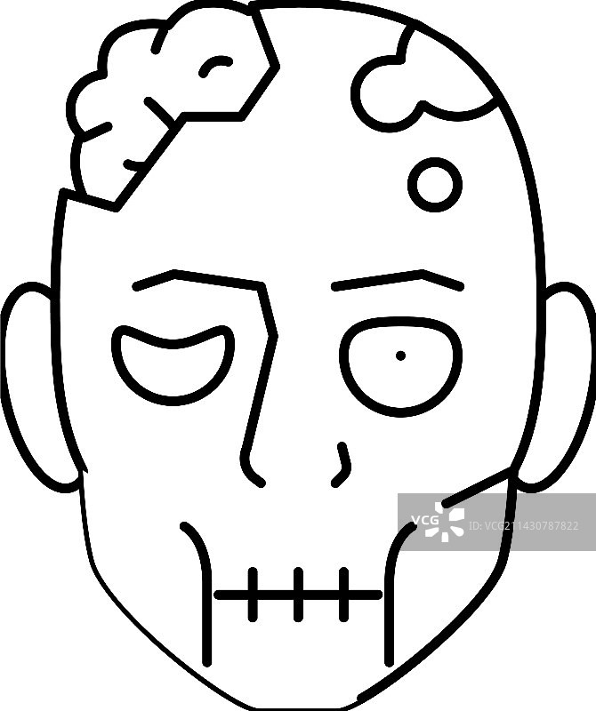 僵尸死亡线图标图片素材