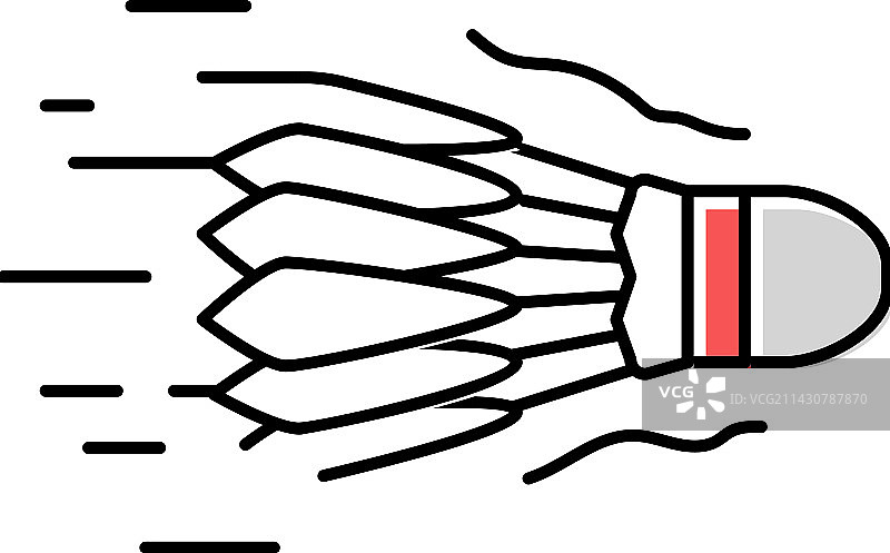 速度羽毛球彩色图标图片素材