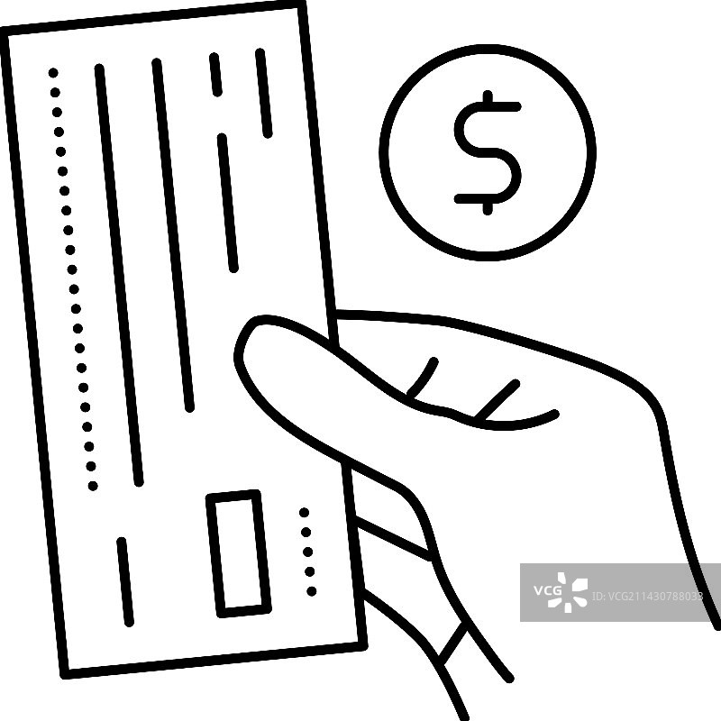 检查付款线条图标图片素材