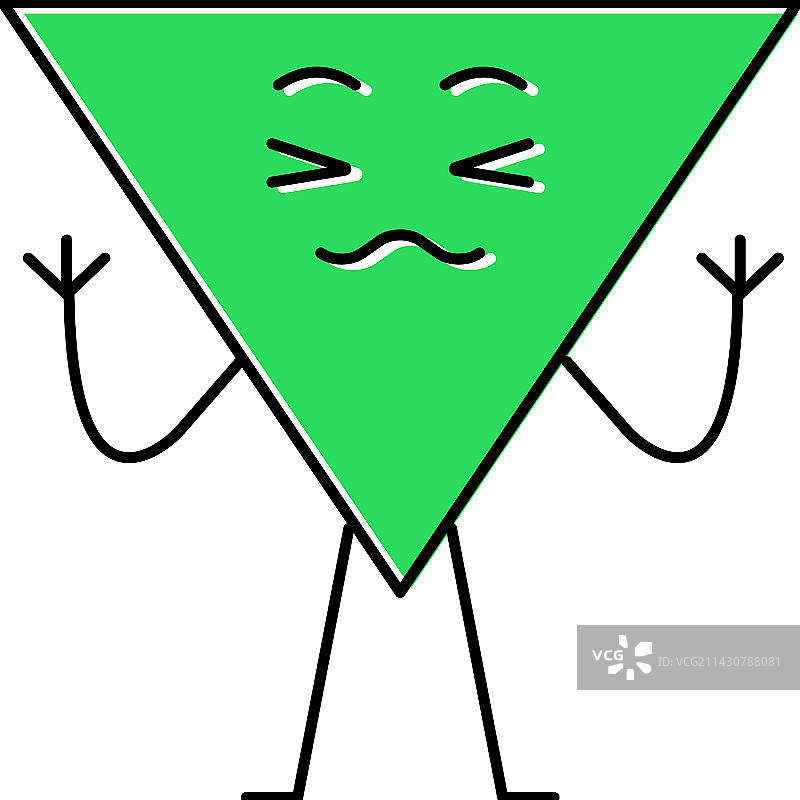 三角形几何字符彩色图标图片素材