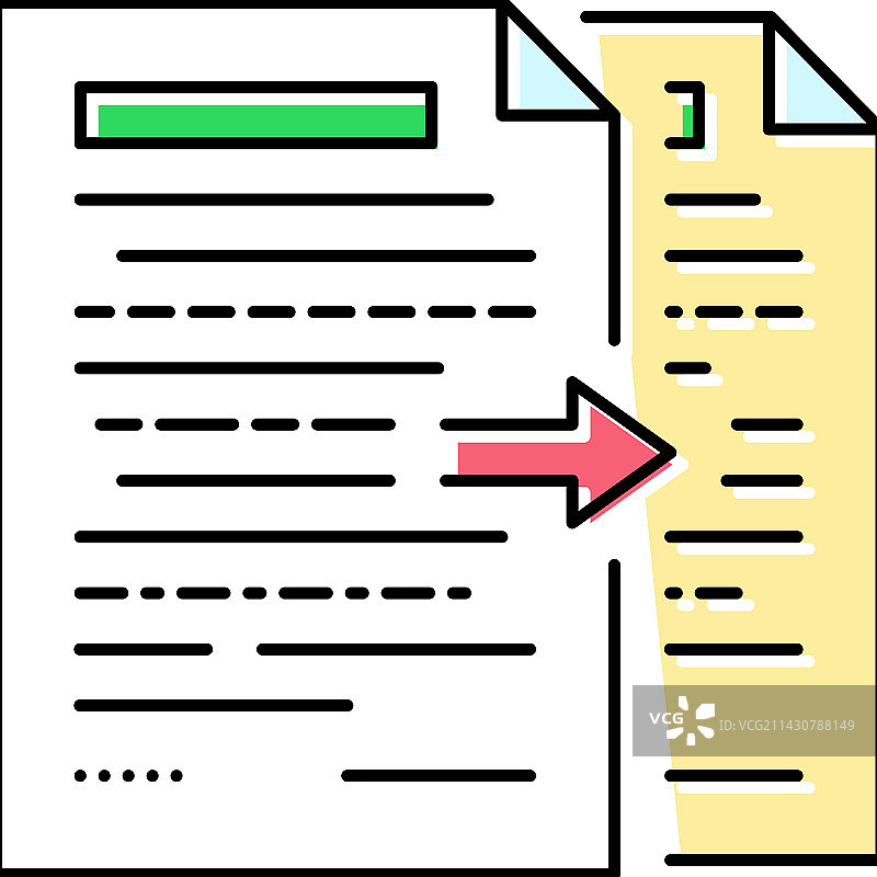 彩色文件纸图标图片素材