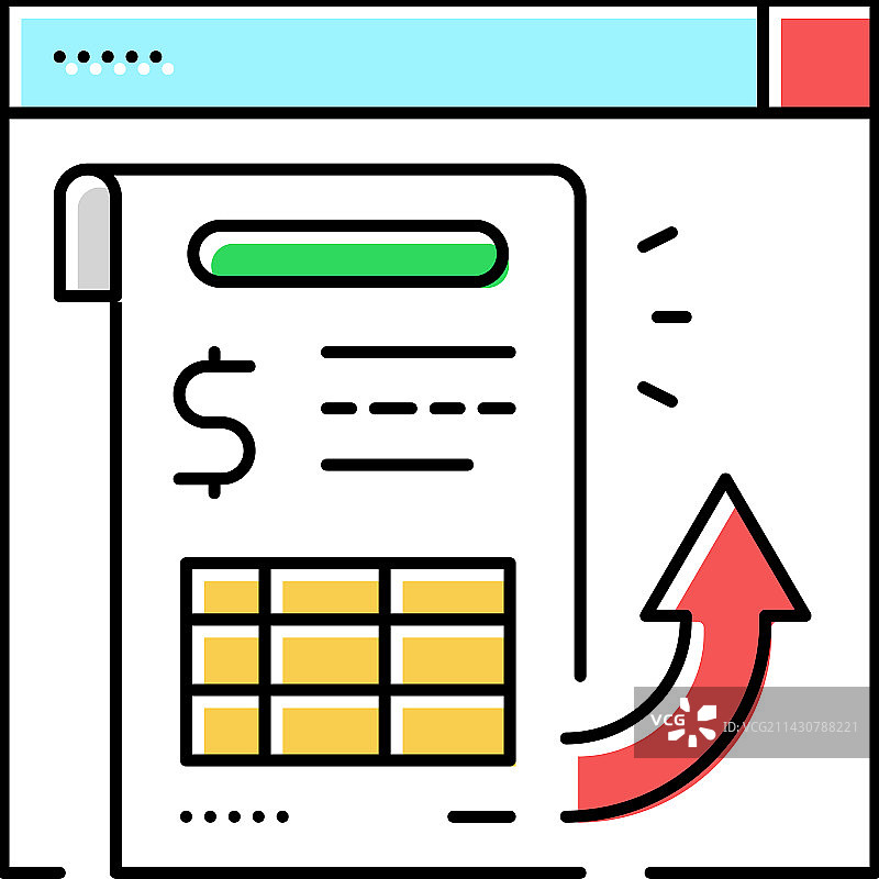 发送发票彩色图标图片素材