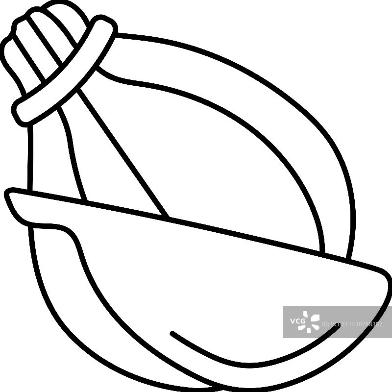 意大利干酪食品切片线条图标图片素材