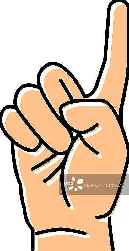 数字手势彩色图标图片素材