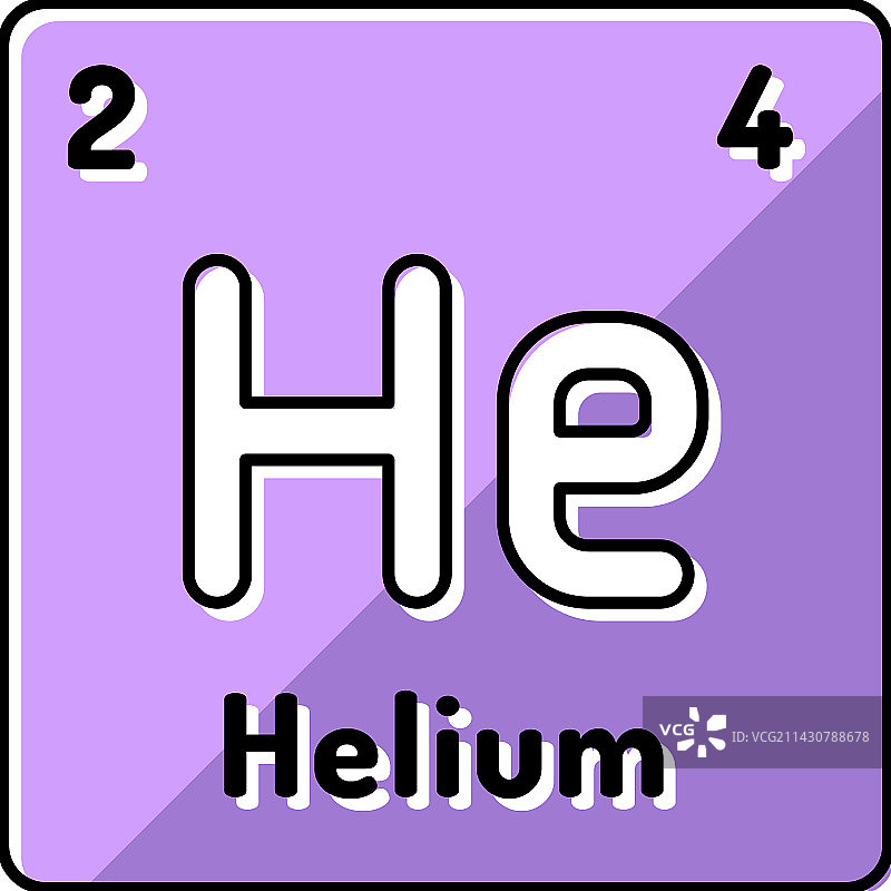 氦化学元素彩色图标图片素材