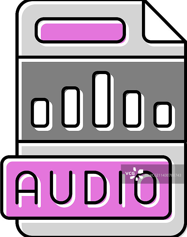 音频文件格式文档彩色图标图片素材
