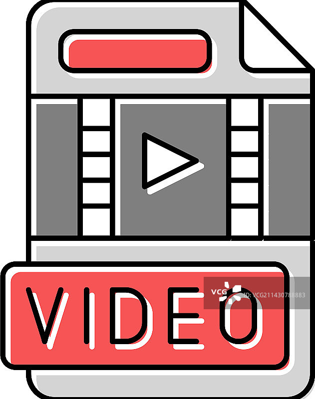 视频文件格式文档彩色图标图片素材