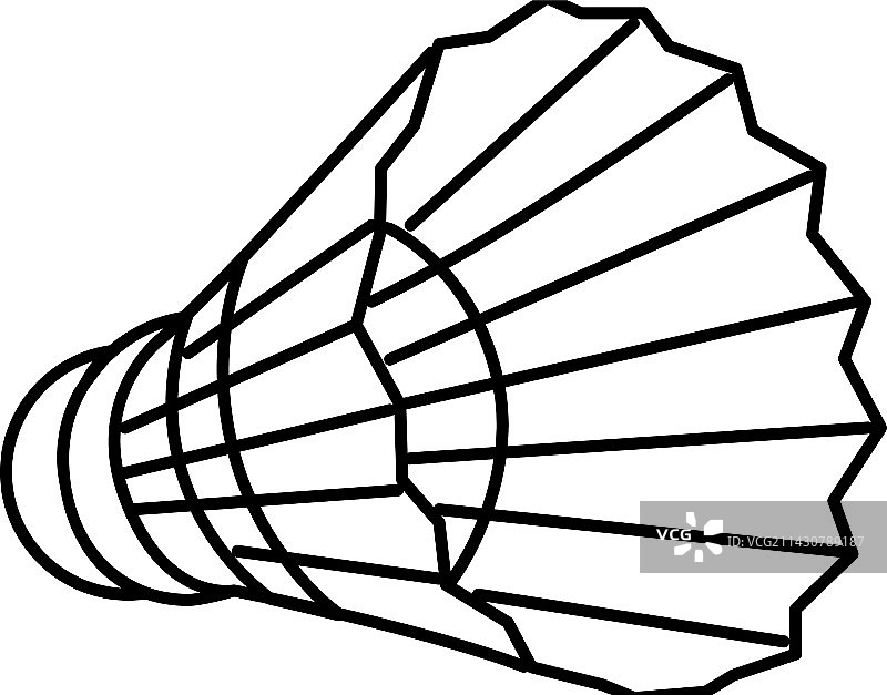 羽毛球运动线条图标图片素材