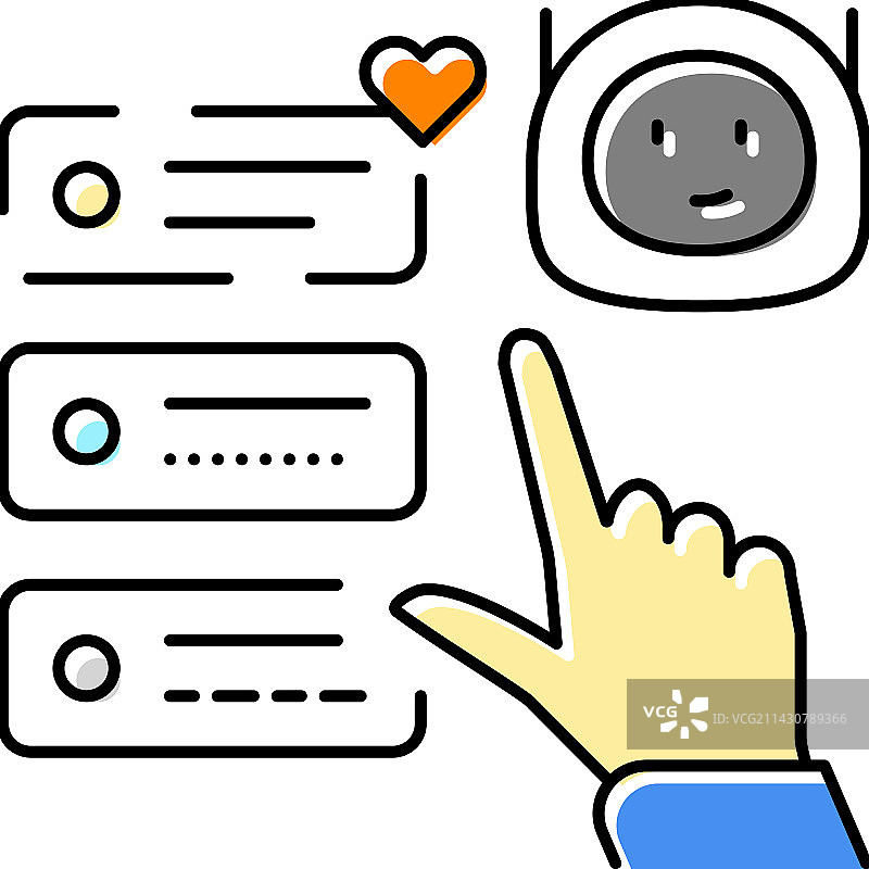 聊天机器人助手彩色图标图片素材