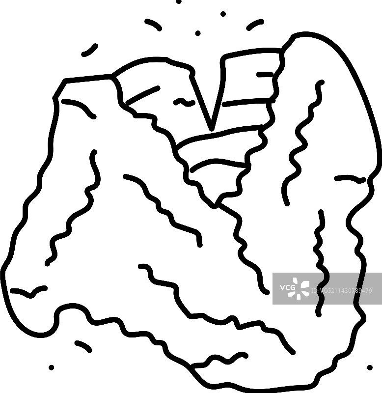 美味炸鸡线性图标图片素材