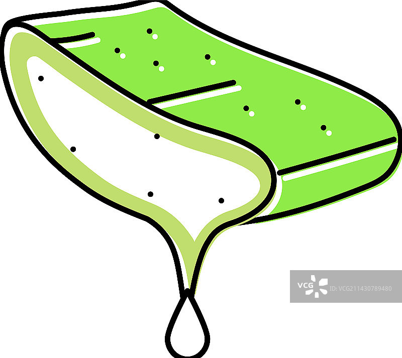 芦荟切片色块图标图片素材