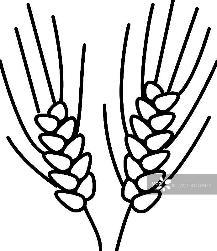 小麦粉植物健康线条图标图片素材