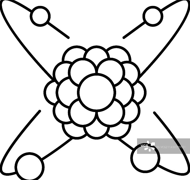 细胞分子结构线性图标图片素材