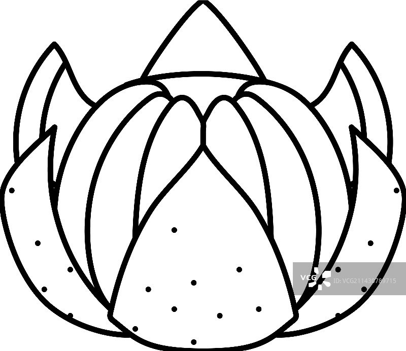柑橘线条图标图片素材
