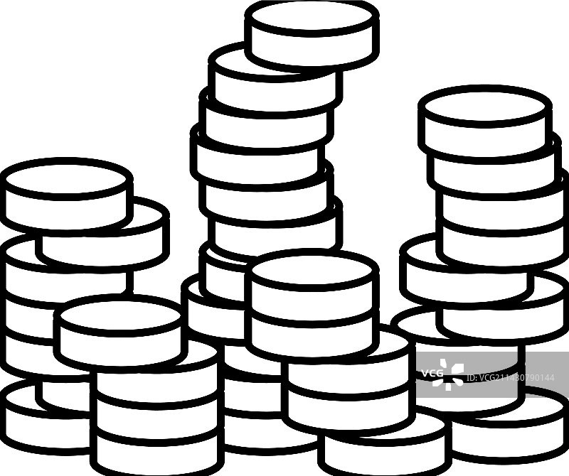 金融货币线性图标图片素材