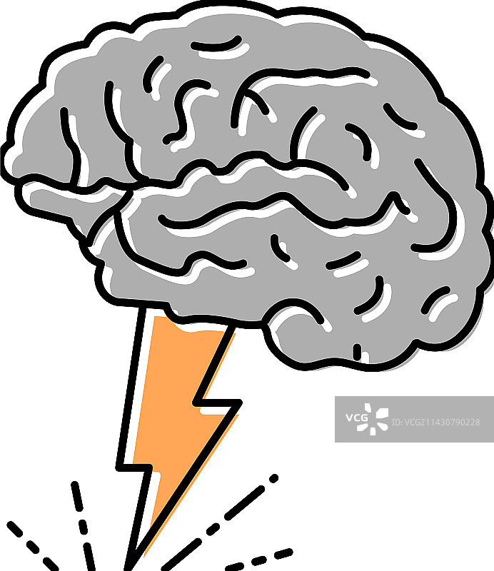 头脑风暴大脑彩色图标图片素材