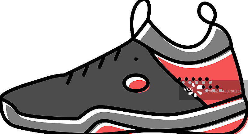 羽毛球鞋彩色图标图片素材