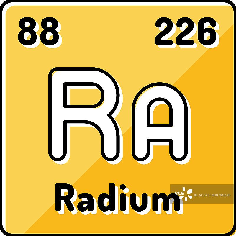 镭化学元素彩色图标图片素材