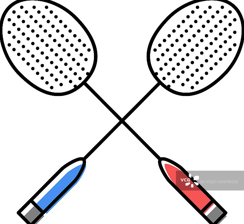 羽毛球比赛彩色图标图片素材