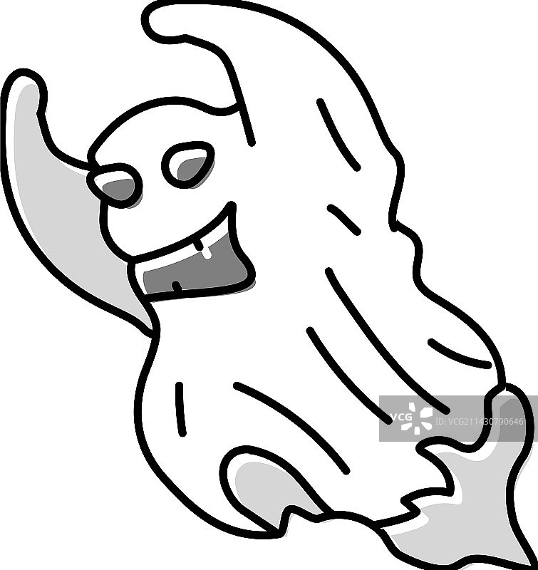 邪恶的幽灵彩色图标图片素材