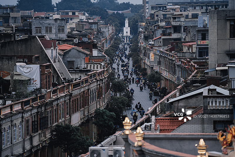 泉州中山路钟楼街道图图片素材