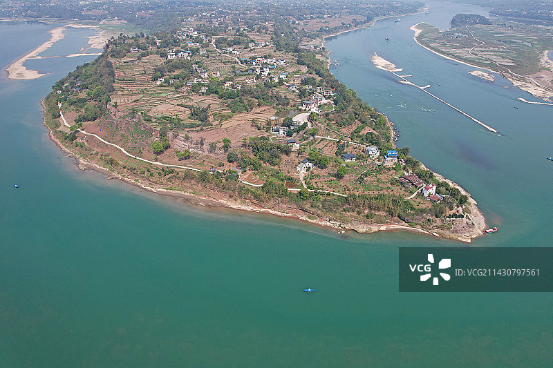 航拍神臂城半岛图片素材