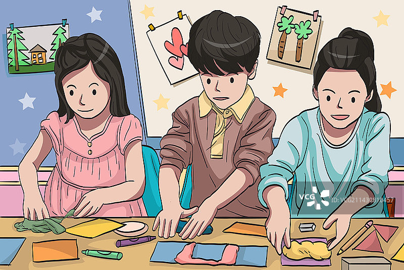 儿童玩泥巴矢量图图片素材